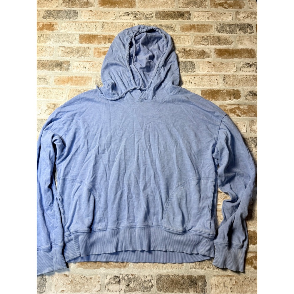 Gap Womens Blue 100% Cotton Long Sleeve Pullover Hoodie Sweatshirt Size S